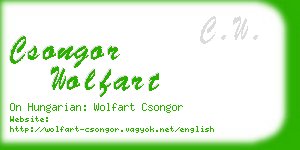 csongor wolfart business card